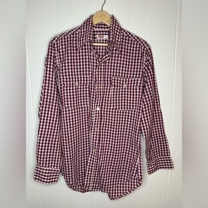 Vintage 70s/80s Levi’s Gingham Button Up Shirt Men’s M Made in USA Western